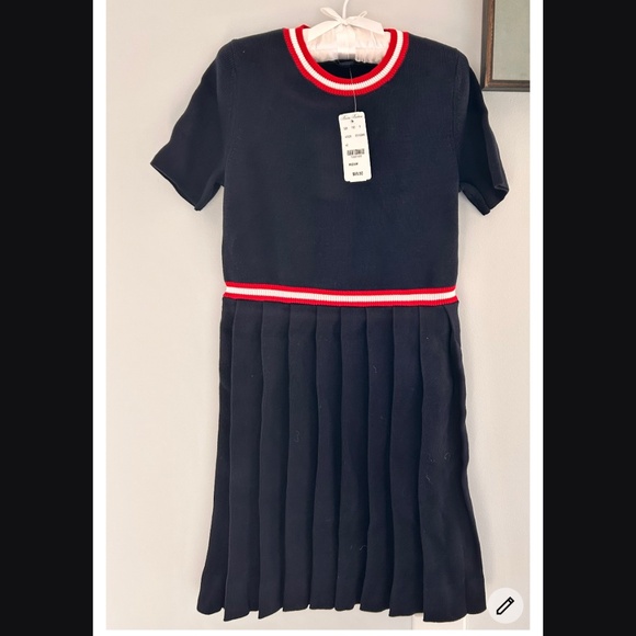 Girls Navy Blue Knit Dress - Brooks Brothers - Picture 1 of 3
